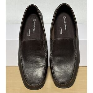 Rockport Adiprene By Adidas Men Loafers 8.5 Brown Leather Pull On Driving Shoes